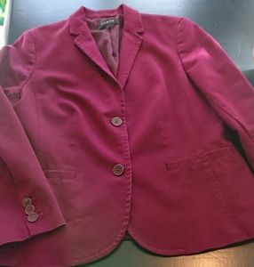 Burgundy Blazer, Size 16, Talbots